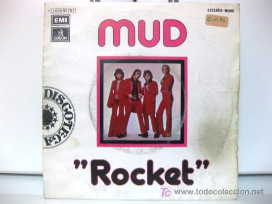 Discos de vinilo: Mud - Rocket - Single 1974 Emi Odeon BPY - Foto 1