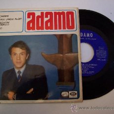 Discos de vinilo: SINGLE: ADAMO - TU NOMBRE, ERA UNA LINDA FLOR,UN MECHON DE CABELLO, QUIERO - EMITEX 1966