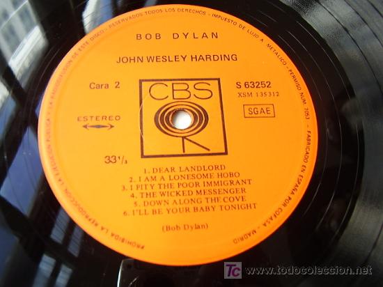 Discos de vinilo: Lp Bob Dylan John Wesley Harding - Foto 6