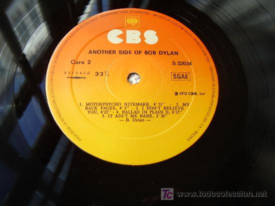 Discos de vinilo: Lp Another  side of Bob Dylan - Foto 5
