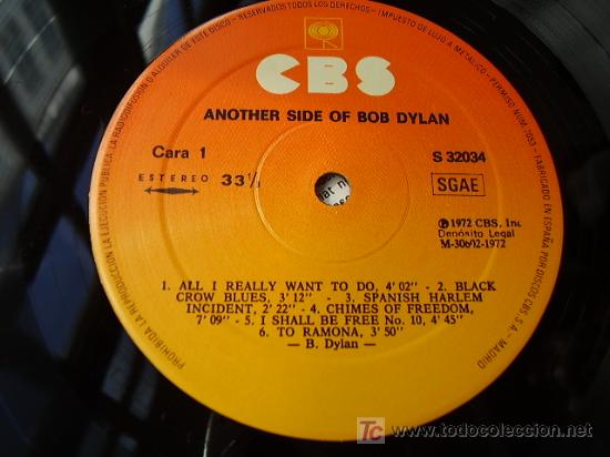Discos de vinilo: Lp Another  side of Bob Dylan - Foto 6