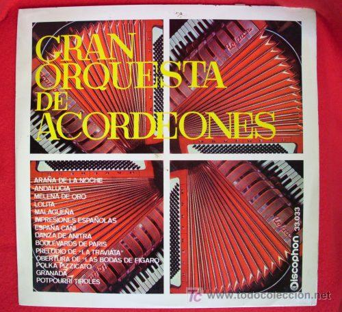Discos de vinilo: GRAN ORQUESTA DE ACORDEONES. Dir Max Adler. 1965. Discophon 33033 - Foto 1