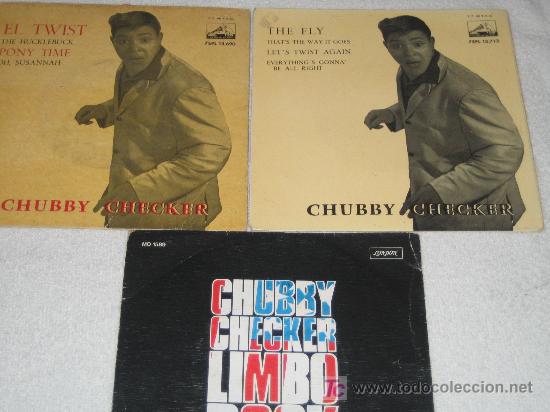 Discos de vinilo: CHUBBY CHECKER  - LOTE DE TRES  SINGLES - - Foto 1