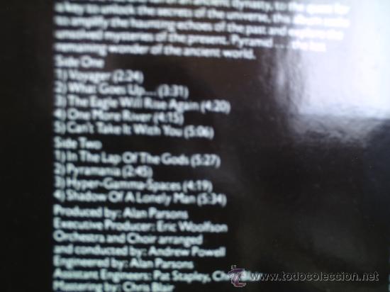 Discos de vinilo: ALAN PARSONS ROJECT ---- PYRAMID - Foto 2