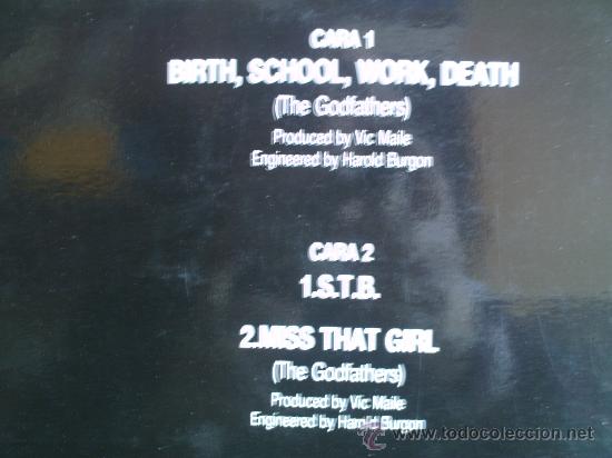 Discos de vinilo: GODFATHERS ----  BIRTH SCHOOL WORK DEATH - MAXI SINGLE - Foto 2