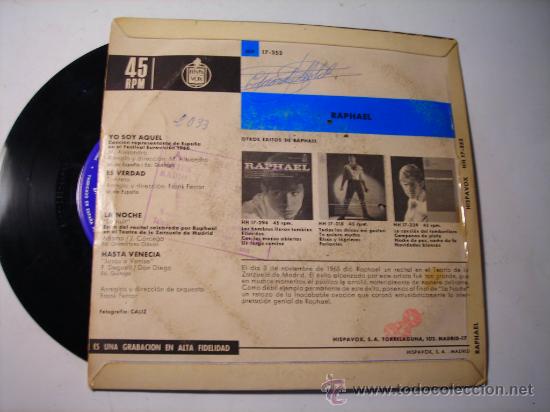 Discos de vinilo: Raphael. Yo soy Aquel. 1966 - Foto 2