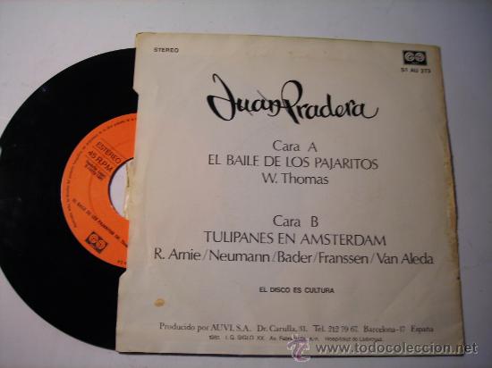 Discos de vinilo: Juan Pradera. El Baile de los pajaritos - Foto 2