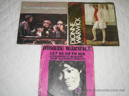 Discos de vinilo: DIONNE WARWICK - LOTE DE TRES SINGLES - - Foto 1