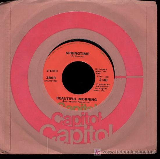 Discos de vinilo: Beautiful Morning - Neither Do I / Springtime - Single 1973 - Foto 1