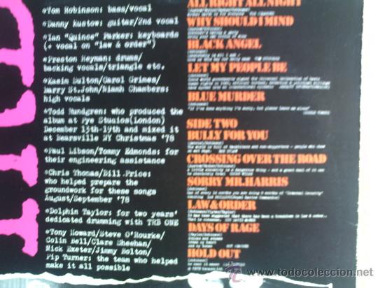 Discos de vinilo: TOM ROBINSON BAND ---- TWO - Foto 2