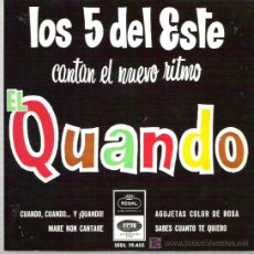 Discos de vinilo: LOS 5 DEL ESTE - AGUJETAS DE COLOR DE ROSA *** EP EMI REGAL 1965. Lote 19765230