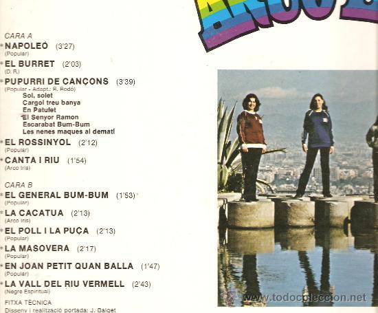 Discos de vinilo: lp Infantil: ARCO IRIS : CAN&Ccedil;ONS PER A INFANTS - Foto 2