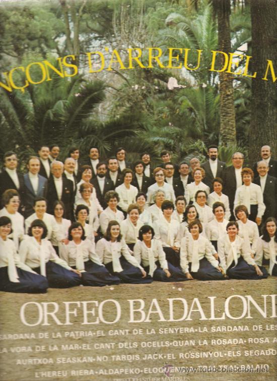 Discos de vinilo: lp ORFEO BADALONI - CAN&Ccedil;ONS D&acute;ARREU DEL MON - Foto 1
