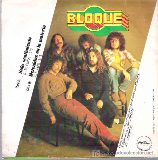 Discos de vinilo: bloque - solo sentimiento ** chapa discos 1981 - Foto 2