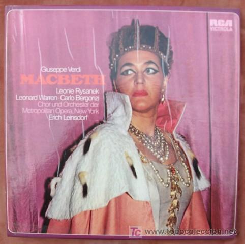 Discos de vinilo: RCA - VERDI - MACBETH - LEINSDORF - 3 LPS - NM - Foto 1