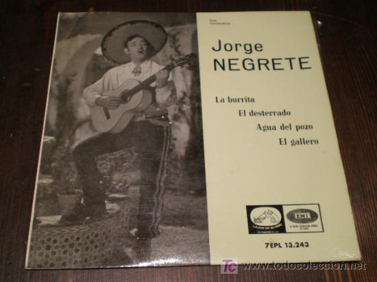 Discos de vinilo: SINGLE DE JORGE NEGRETE  -A&Ntilde;OS 60 - Foto 1