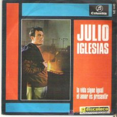 Discos de vinilo: JULIO IGLESIAS - LA VIDA SIGUE IGUAL ** COLUMBIA 1963. Lote 18882479