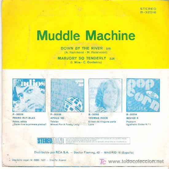 Discos de vinilo: muddle machine - down the river ** rca espa&ntilde;a 1972 - Foto 2
