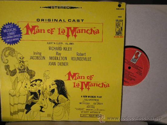 Discos de vinilo: UXV MAN OF LA MANCHA  LP VINILO  MADE USA 1966 MUSICAL QUIJOTE RICHARD KILEY NEIL WARER MARRE  RARO