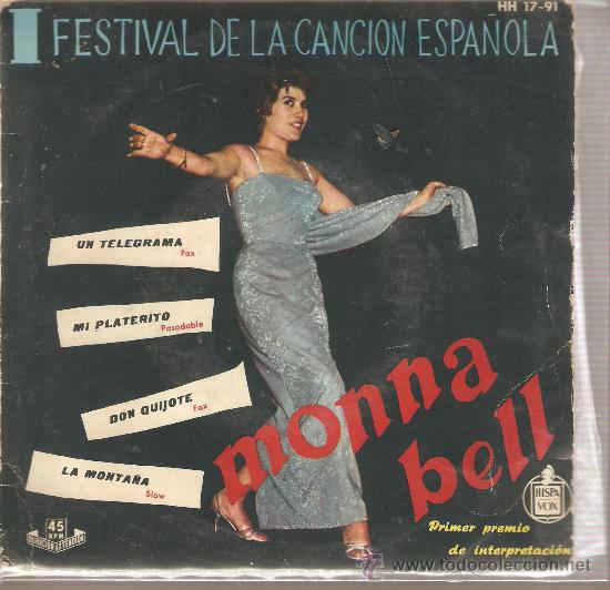 Discos de vinilo: EP  MONNA BELL - UN TELEGRAMA - Foto 1