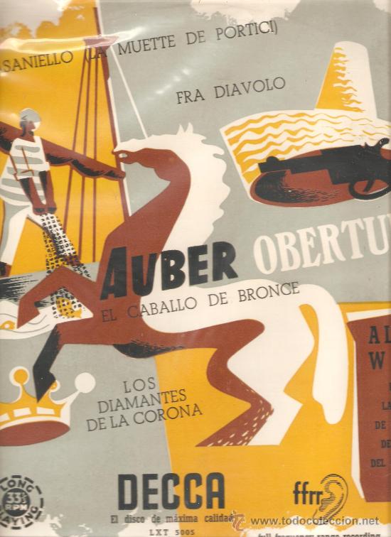 Discos de vinilo: lp AUBER OBERTURAS - DIREC. ALBERT WOLFF SOCIEDAD DE CONCIERTOS CONSER.PARIS