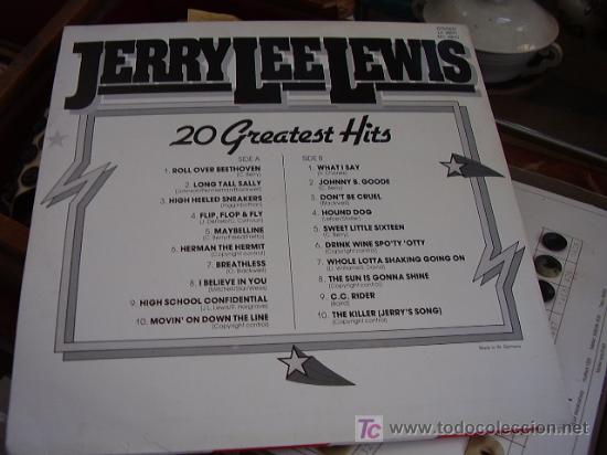 Discos de vinilo: Jerry Lee Lewis, 20 Greats Hits - Foto 3