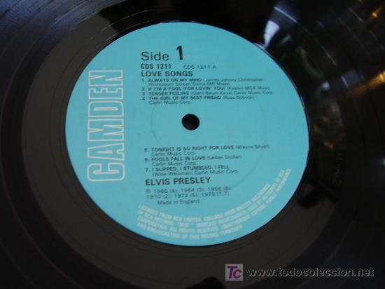 Discos de vinilo: LP  ELVIS LOVE SONGS - Foto 3