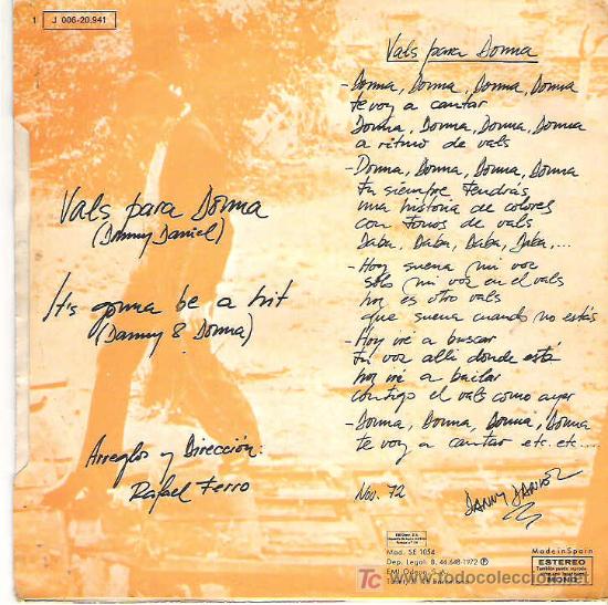 Discos de vinilo: danny daniel - it`s gonna be a hit ** emi odeon 1972 - Foto 2