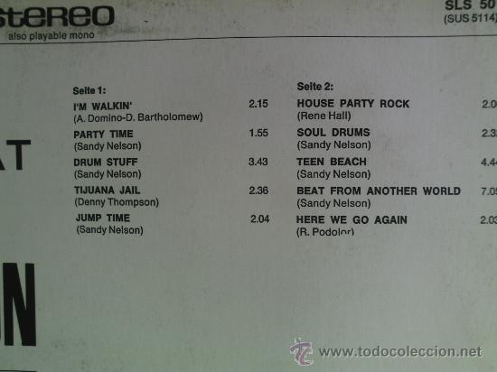 Discos de vinilo: SANDY NELSON ---- WALKIN THE BEAT - Foto 2