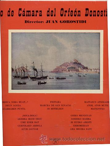 LP 33 RPM /CORO CAMARA DEL ORFEON DONOSTIARRA /// EDITADO POR COLUMBIA 1958 (Música - Discos - LP Vinilo - Clásica, Ópera, Zarzuela y Marchas)