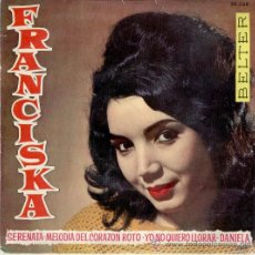Discos de vinilo: FRANCISKA - SERENATA - EP 1962. Lote 27040021