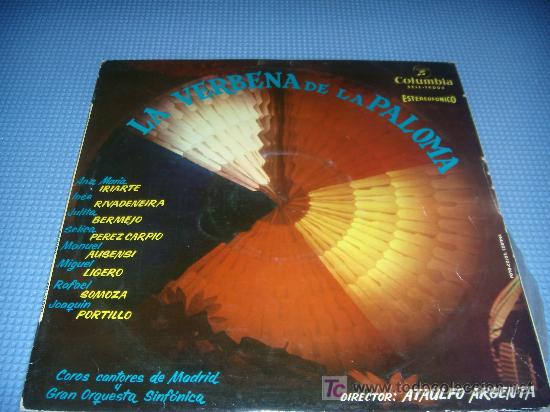 Discos de vinilo: ZARZUELA - LA VERBENA DE LA PALOMA - LP 1959 S416