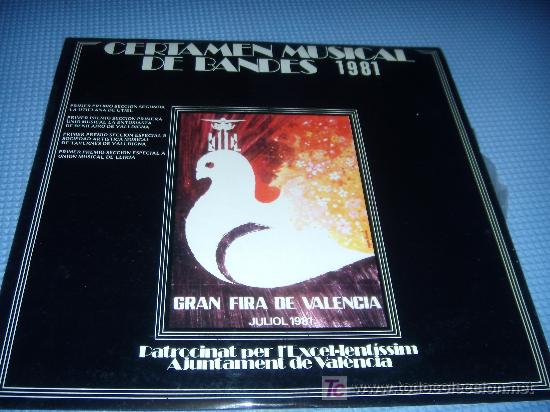 Discos de vinilo: CERTAMEN MUSICAL DE BANDES - LP 1981 - S430