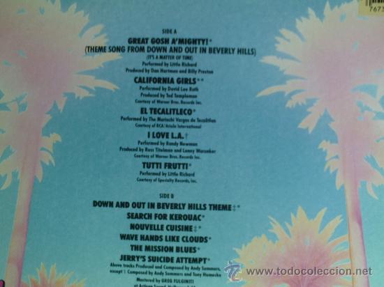 Discos de vinilo: B.S.O. --- DOWN AND OUT IN BEVERLY HILLS - Foto 2