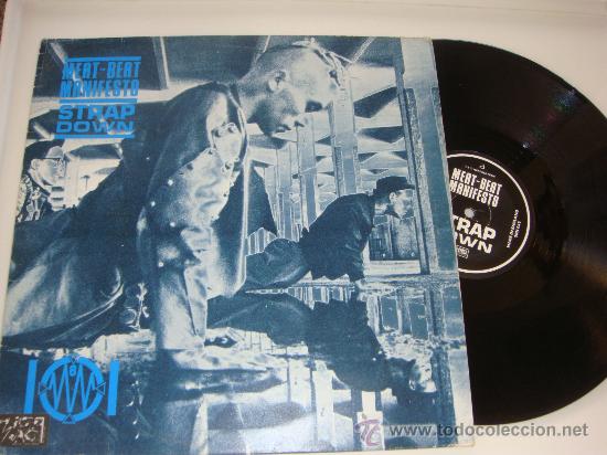 Discos de vinilo: meat-beat, manifesto - strap down, maxi single 1988 - Foto 1