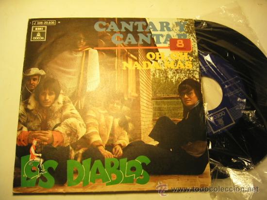 Discos de vinilo: Single Los Diablos, Cantar y Cantar. 1970. Perfecto - Foto 1