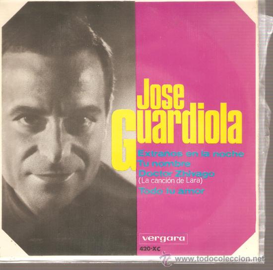 Discos de vinilo: EP JOSE GUARDIOLA - EXTRA&Ntilde;OS EN LA NOCHE - Foto 1