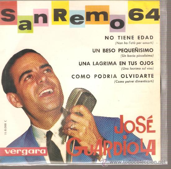 Discos de vinilo: EP JOSE GUARDIOLA - NO TIENE EDAD - Foto 1
