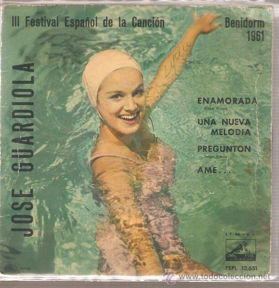 Discos de vinilo: EP JOSE GUARDIOLA - ENAMORADA - Foto 1