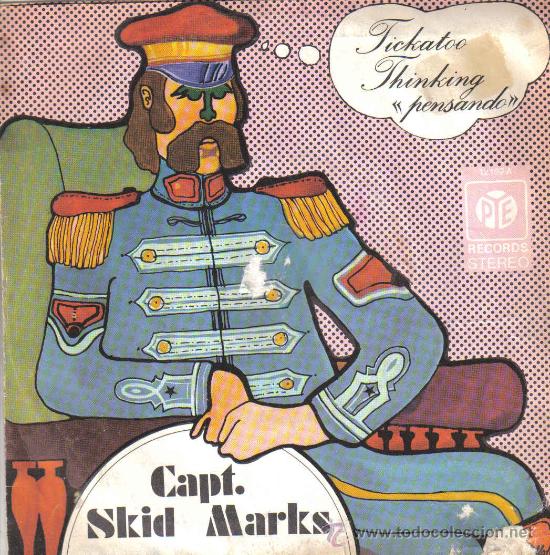 Discos de vinilo: CAPT. SKID MARKS-TIKCATTOO + THINKING SINGLE 1972 SPAIN - Foto 1