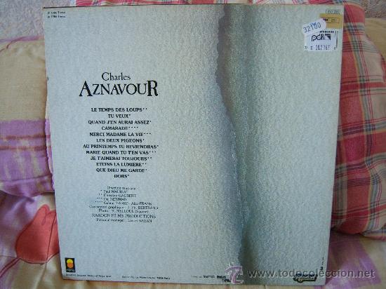 Discos de vinilo: CHARLES AZNAVOUR Le temps des loups - Foto 2