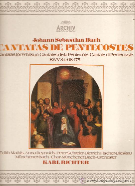 Discos de vinilo: LP CLASICA:  BACH : CANTATAS DE PENTECOSTES - Foto 1