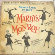 Discos de vinilo: MARILYN MONROE EP SPAIN 1960 - DESEO QUE ME QUIERAS (BSO