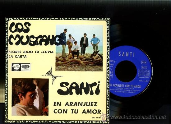 Discos de vinilo: LOS MUSTANG Y SANTI E.P. - Foto 1
