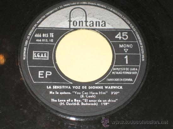 Discos de vinilo: DIONNE WARWICK -1965- SOLO VINILO - Foto 1