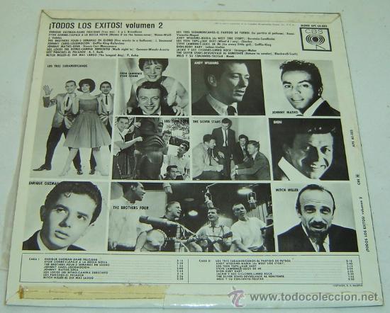 Discos de vinilo: DISCO LP VINILO TODOS LOS EXITOS VOL.2-CBS 1963 - Foto 2