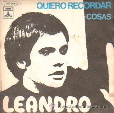 Discos de vinilo: SINGLE. LEANDRO QUIERO RECORDAR, COSAS SG-119 - Foto 1