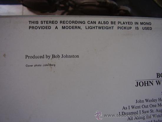 Discos de vinilo: Lp Bob Dylan John Wesley Harding - Foto 15