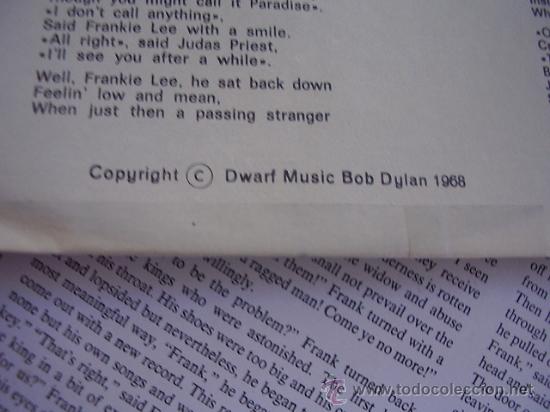 Discos de vinilo: Lp Bob Dylan John Wesley Harding - Foto 10