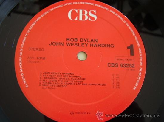 Discos de vinilo: Lp Bob Dylan John Wesley Harding - Foto 9